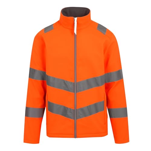 Regatta Herren Pro Contract Ablaze 2-lagige Warnschutz-Softshell-Jacke, Orange, 4XL von Regatta