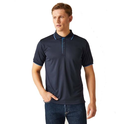 Regatta Herren Professional Mens Navigate Short Sleeved Polo Shirts Polohemd, Marineblau/blau, XXL von Regatta