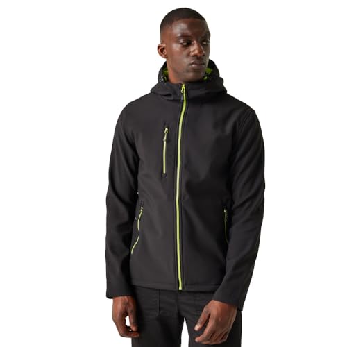Regatta Herren Professionelle Navigate Softshelljacke Softshell-Jacke, schwarz/grün, XXL von Regatta