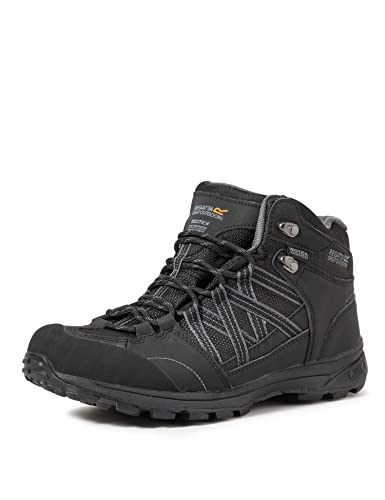 Regatta Herren Samaris Mid Ii Trekking- & Wanderstiefel, (Black/Granite 9v8), 10 EU von Regatta