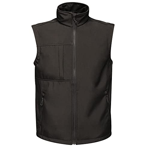 Regatta Herren Softshell-Weste Octagon, dreilagig, bedruckbar (M) (Schwarz) von Regatta