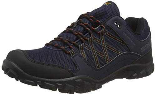 Regatta Herren edgepoint Iii' Waterproof Walking Shoes Trekking-& Wanderhalbschuhe, Blau (Navy/Burnt Umbre Qfd), 41 EU von Regatta