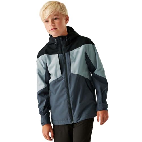 Regatta Highton VI Outdoorjacke Kinder Wasserdicht mit versiegelten Nähten, Farbe:Grau, Kinder Größen:164 von Regatta