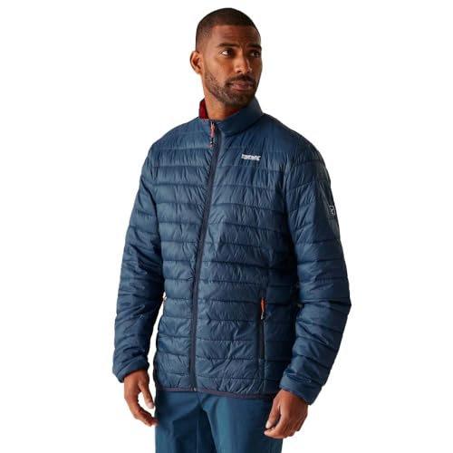 Regatta Herren Jacke Outdoorjacke Steppjacke Hillpack II, Farbe:Dunkelblau, Artikel:-38T Moonlight Denim/Tangerine Tango, Größe:L von Regatta