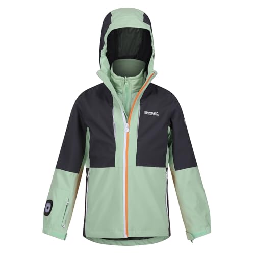 Regatta Hydrate VIII 3 in 1 Jacke für Kinder Wasserdicht mit Kapuze, Farbe:Mint, Kinder Größen:164 von Regatta