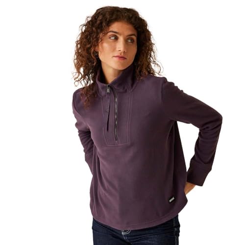 Regatta Julietta Damen-Pullover mit halbem Reißverschluss, warmer Winter-Fleecepullover, Deep Plum, 42 von Regatta