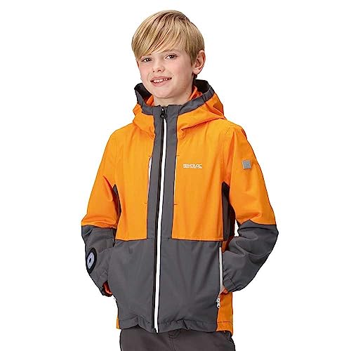 Regatta Jungen Hydrate VIII 3in1 3-in-1-Jacke, Seal Grey/Orange Pepper, von Regatta