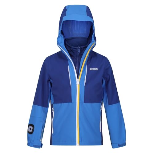 Regatta Jungen Hydrate VIII 3in1 3-in-1-Jacke, Strong Blue/New Royal, 110 von Regatta