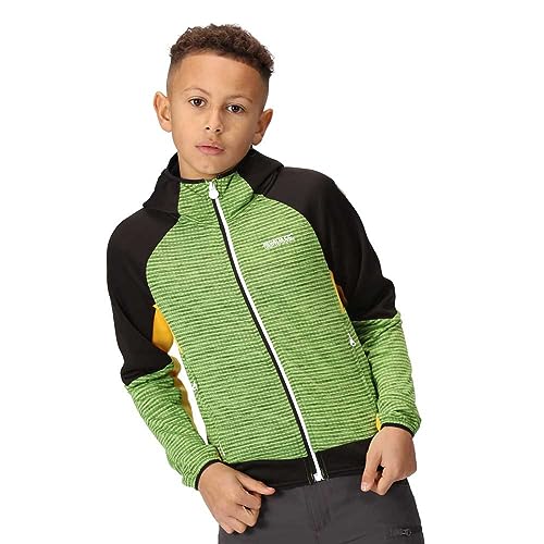 Regatta Prenton II Fleecejacke mit durchgehendem Reißverschluss für Jungen, Jasmngrn/Blk, 146 von Regatta