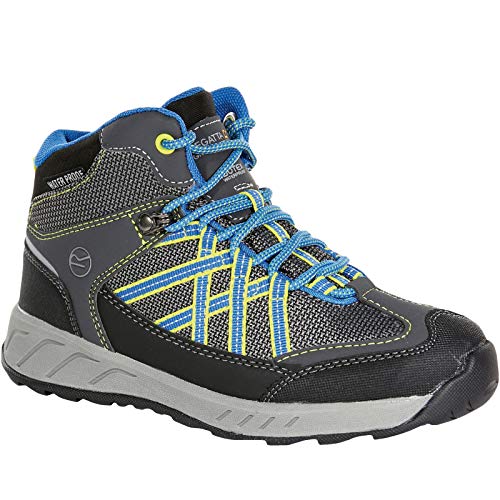 Regatta Jungen Unisex Kinder Samaris Mid Jnr Trekking-& Wanderstiefel, Grau (Briar/frblue), 29 EU von Regatta