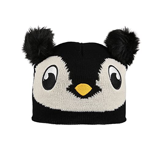 Regatta Kinder Animally III Strickmütze Pinguin, Black, 1-3 Jahre von Regatta