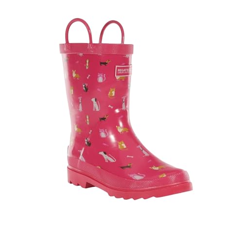 Regatta - Kinder Gummistiefel Minnow, Tiere (37 EU) (Rosa) von Regatta