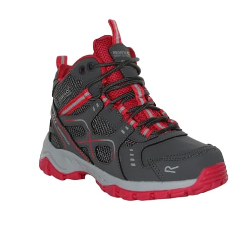 Regatta - Kinder Wanderstiefel Vendeavour (31 EU) (Granitgrau/Pinker Trank) von Regatta