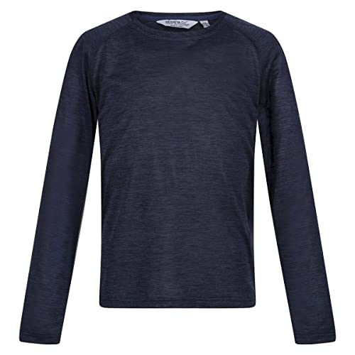 Regatta - Langärmeliges Burlow-T-Shirt für Jungen/Mädchen, Blau Admiral, 9-10 Jahre von Regatta