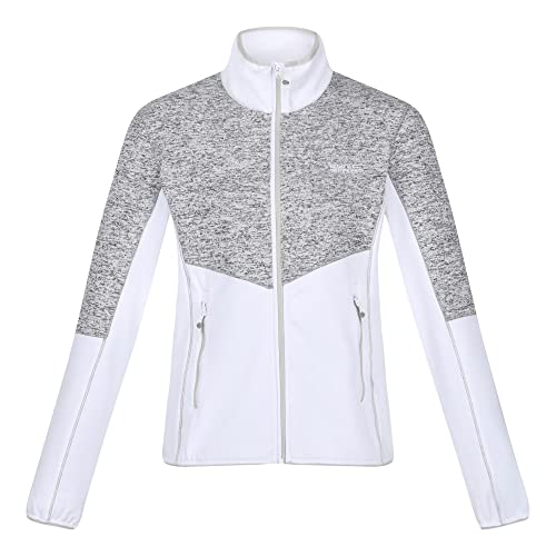 Regatta Lindalla IV Damen-Fleecejacke mit durchgehendem Reißverschluss, meliert, Fleecejacke, weiß, 34 von Regatta