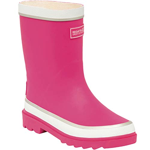 Regatta Mädchen Foxfire Jnr Kurzschaft Gummistiefel, Pink (Jem/White 673), 30 EU von Regatta