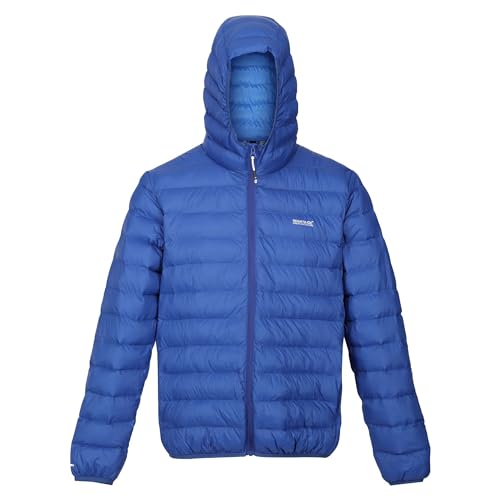 Regatta Herren Marizion Herrenjacke mit Kapuze, wasserabweisend, Gepolsterter Mantel, Marokkanisches Blau (Piquant Green), L von Regatta