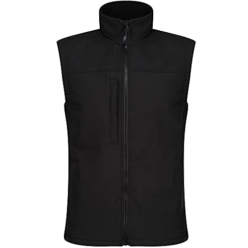 Regatta Mens Flux Softshell-Weste, wasserabweisend, Winddicht (M) (Schwarz) von Regatta