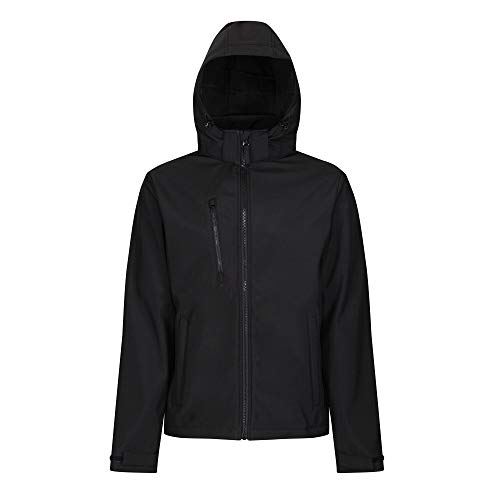 Regatta Professional Herren Men's Venturer 3 Layer Printable Hooded Softshell Jacket Jacke, Schwarz (Schwarz), XXL Regatta Professional Herren Men's Venturer 3 Layer Printable Hooded Softshell Jacket Jacke, Schwarz (Schwarz), XXL von Regatta Professional