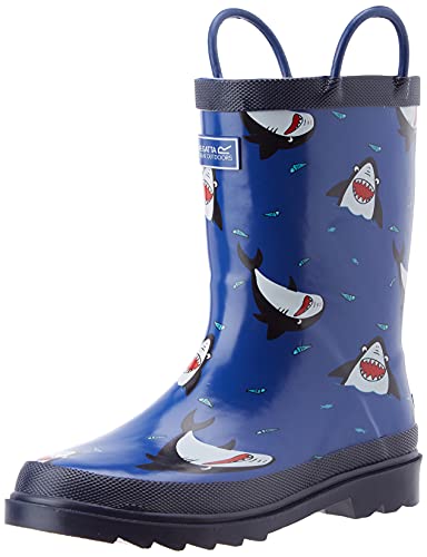 Regatta Minnow Jnr Welly Rain Boot, Shark/Nautic, 36 EU von Regatta