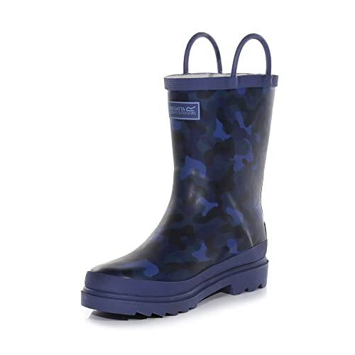 Regatta Minnow Junior Gummistiefel Stiefelette, Dunkles Denim-Tarnmuster, 35 EU von Regatta