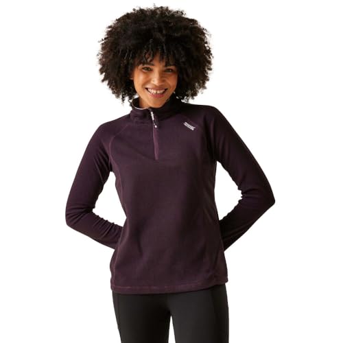 Regatta Montes Microfleece-Pullover für Damen, halber Reißverschluss, leicht, violett von Regatta