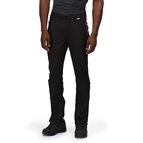 Regatta Mountain III Active Stretch Wanderhose für Herren, Schwarz/Indiengrau, 42 W/30 L von Regatta