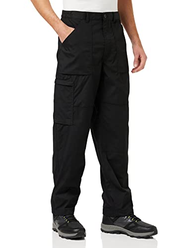 Regatta New Lined Action Hose für Männer, Kurze Beinlänge (W46 x Kurz) (Schwarz) von Regatta