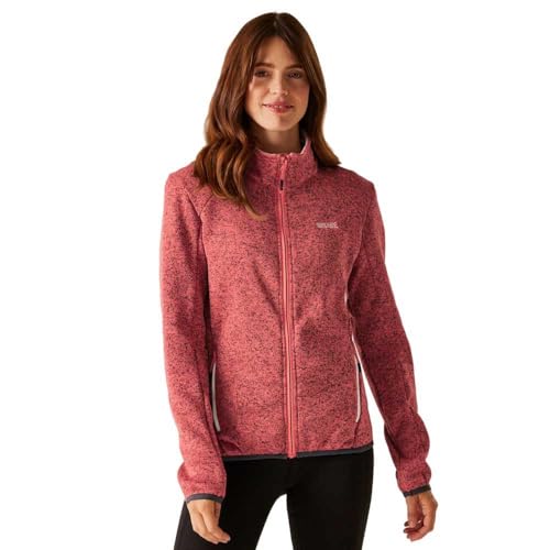 Regatta Newhill II Damen-Fleecejacke mit durchgehendem Reißverschluss, Peach Bloom/Light Vanilla, 36 von Regatta