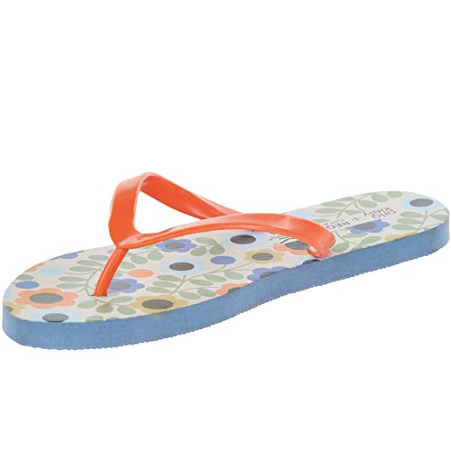 Regatta - Damen Flipflops Orla Kiely, Floral (41 EU) (Blau/Orange) von Regatta