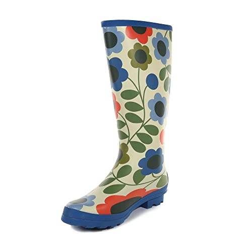 Regatta - Damen Gummistiefel Orla Kiely, Wiese Floral (37 EU) (Blau/Grün) von Regatta