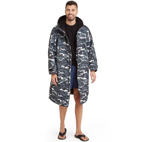 Regatta Outdoor Active Unisex Wasserdichte Wickeljacke, Schwarz Camo/Schwarz, L/XL von Regatta