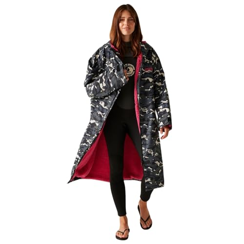 Regatta Outdoor Active Unisex wasserdichter Wickelmantel - Schwarz Camo/Pink - L/XL von Regatta
