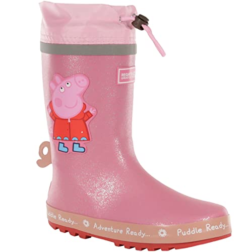 Peppa Pig Puddle rubberen regenlaars met trekkoordsluiting von Regatta