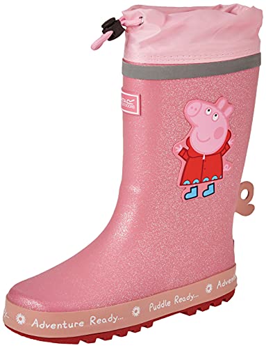 Peppa Pig Puddle rubberen regenlaars met trekkoordsluiting von Regatta