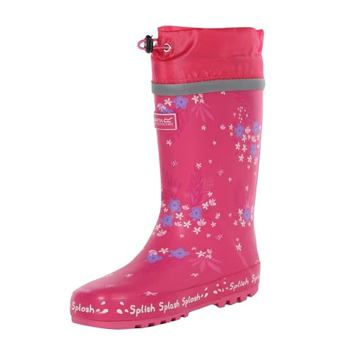 Regatta Peppasplash Gummistiefel, Pink Fusion Tropical, 32 EU von Regatta