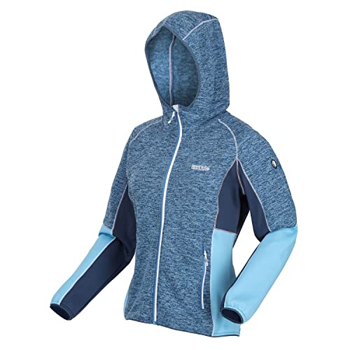 Regatta Strickfleecejacke Damen mit Kapuze, Farbe:Blau, Größe:42 von Regatta