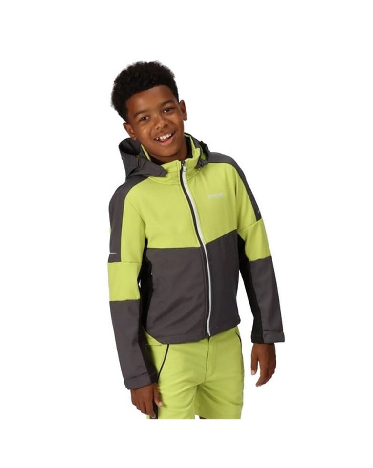 Regatta Softshelljacke Acidity VI (wasserdicht, winddicht) grau/limegrün Kinder von Regatta