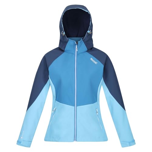 Regatta Softshelljacke Damen Desoto VIII mit Kapuze, Farbe:Blau, Größe:42 von Regatta