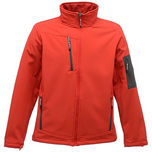 Regatta Standout Herren Arcola Softshell-Jacke, 3-lagig, wasserdicht, atmungsaktiv (3XL) (Rot/Dunkelgrau) von Regatta