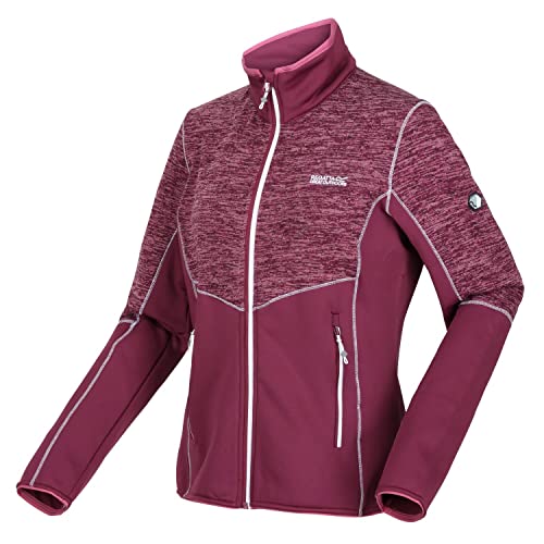 Regatta Strickfleecejacke Damen Lindalla, Farbe:Weinrot, Größe:42 von Regatta