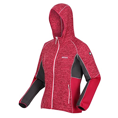 Regatta Strickfleecejacke Damen mit Kapuze, Farbe:Rot, Größe:38 von Regatta