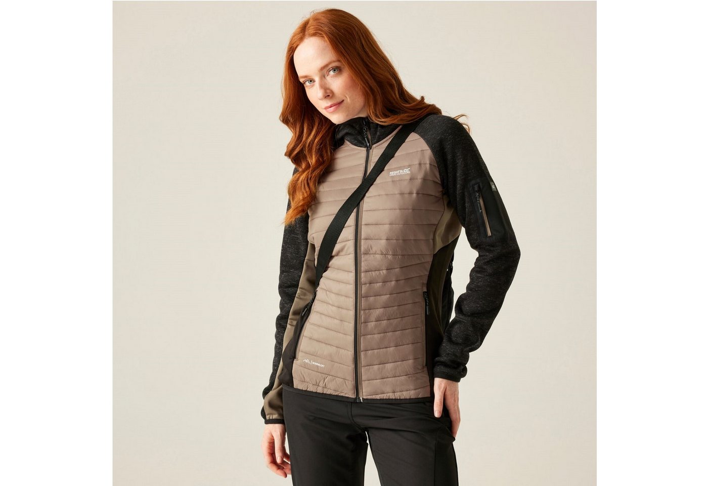 Regatta Strickfleecejacke Hybrid Strickfleecejacke Newhill mit Kapuze von Regatta