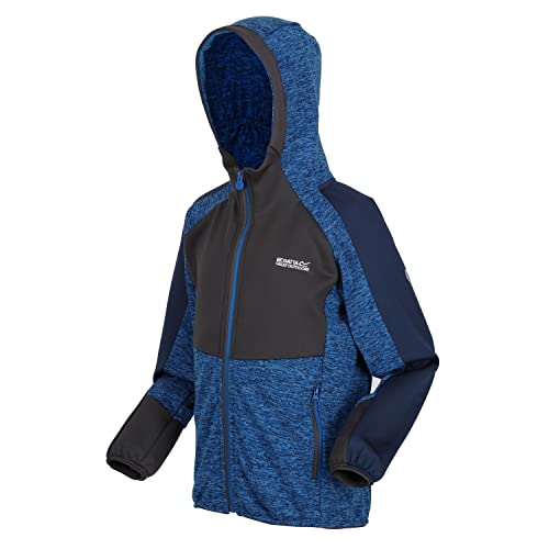 Regatta Strickfleecejacke für Kinder Dissolver VI mit Kapuze, Farbe:Blau, Kinder Größen:152 von Regatta