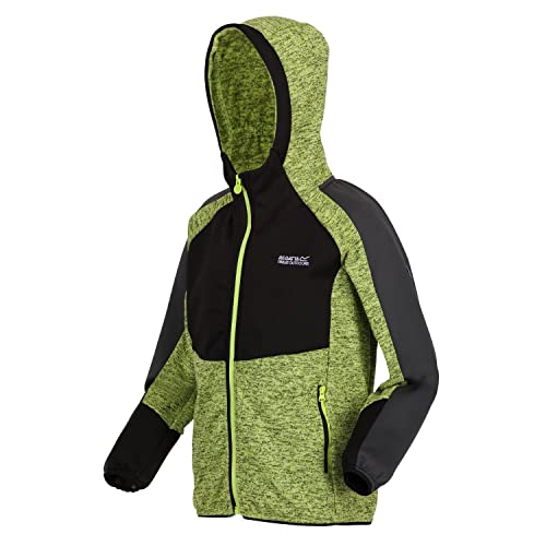 Regatta Strickfleecejacke für Kinder Dissolver VI mit Kapuze, Farbe:Lime, Kinder Größen:140 von Regatta