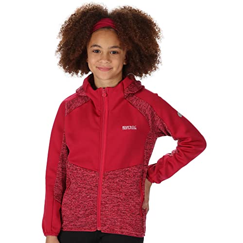 Regatta Strickfleecejacke für Kinder Dissolver VI mit Kapuze, Farbe:Rot, Kinder Größen:140 von Regatta