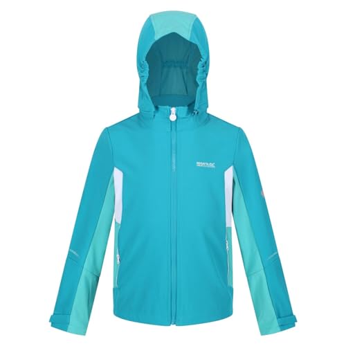 Regatta Acidity V Wasserabweisende, windabweisende Softshelljacke für Kinder. Mit DWR-Technologie und Kapuze. Zum Wandern geeignet. von Regatta