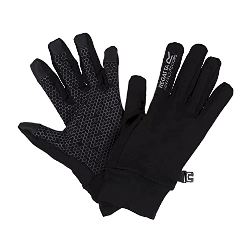 Regatta Unisex Kinder Grippy Gloves Ii Winter-Handschuhe, schwarz/dunkelgrau, 4-6 Jahre von Regatta