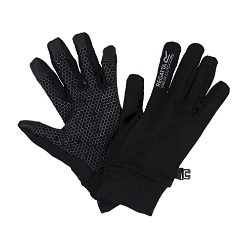 Regatta Unisex Kinder Grippy Gloves Ii Winter-Handschuhe, schwarz/dunkelgrau, 7-10 Jahre von Regatta