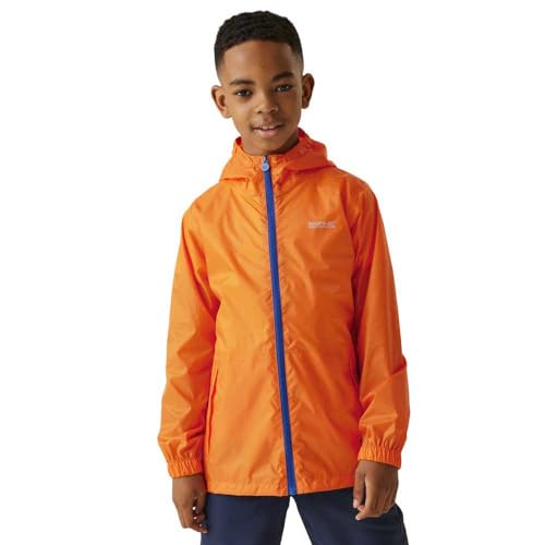 Regatta Unisex-Kinder Kids Pack It III Waterproof Shell Jacket Regenjacke, Persimmon, von Regatta